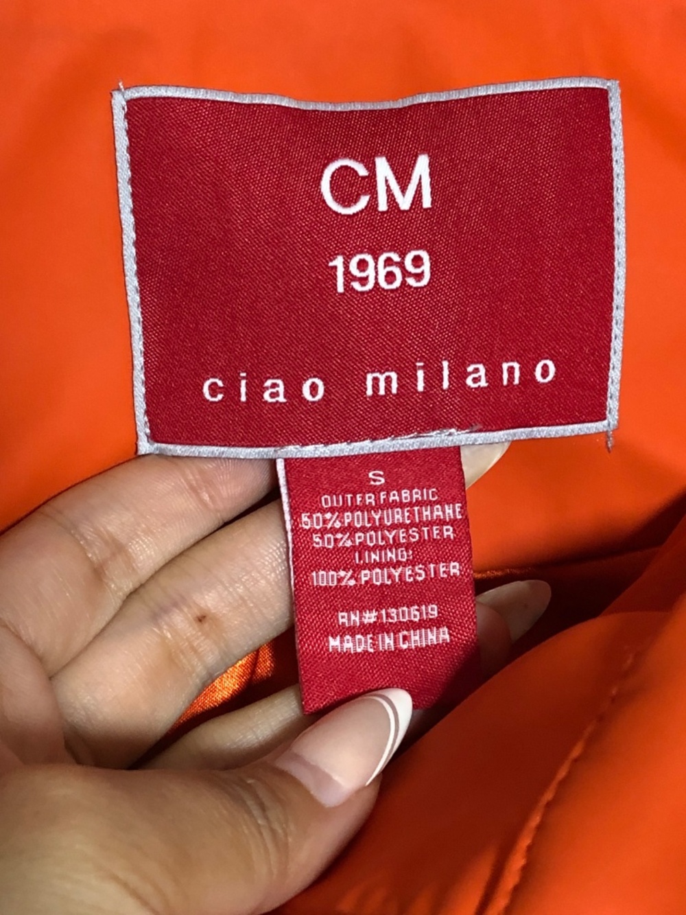 Ciao Milano Rain Jacket In Orange Size S - Picture 4 of 13